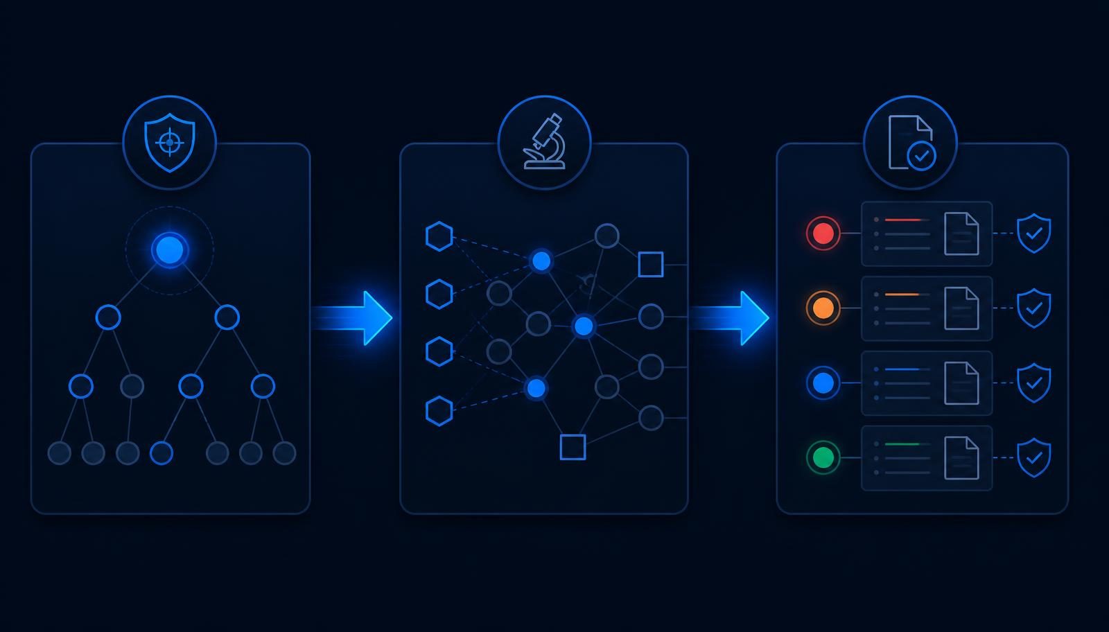 Diagram showing the traceability chain from threat model to security testing to findings and remediation evidence