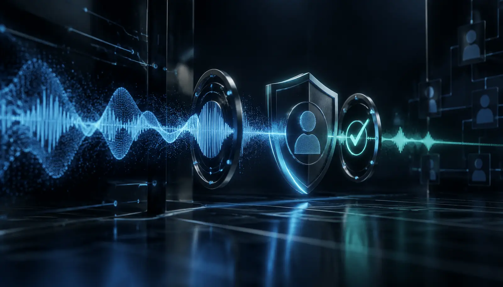 Voice waveform passing through identity verification in an authorized social engineering security test